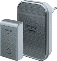 Звонок беспроводной (блок в розетку) аналоговый Navigator NDB-D-AC04-1V1-S 36 мелодий Серый картинка 